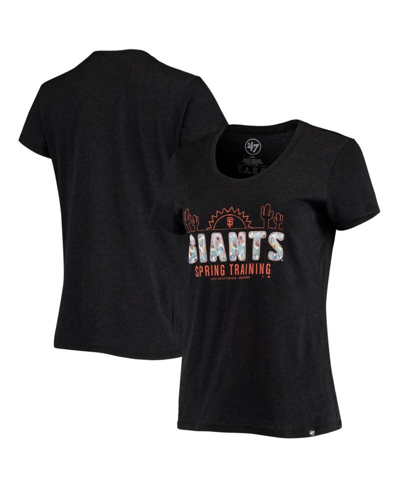 Women's Black San Francisco Giants Spring Training Floral Fill Club T-shirt