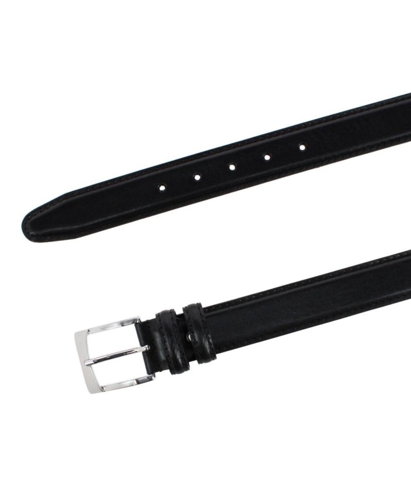 Vincenzo Italian Leather Contrast-Stitch 35mm Belt