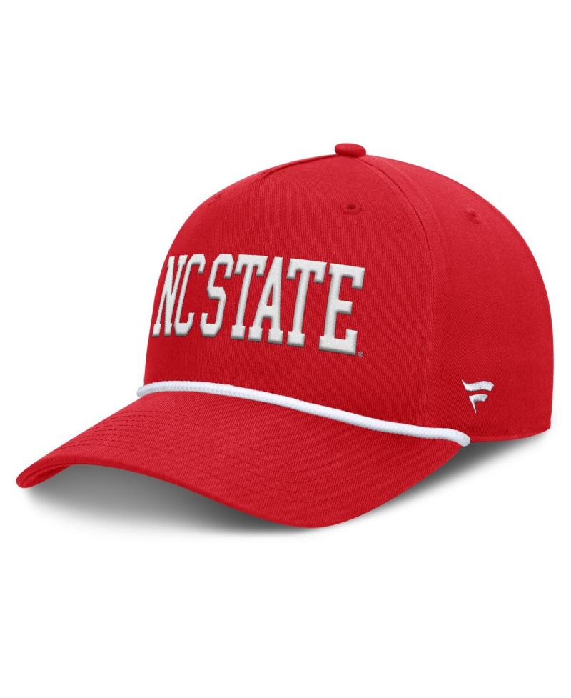 Men's Red NC State Wolfpack Foul Ball Rope Adjustable Hat