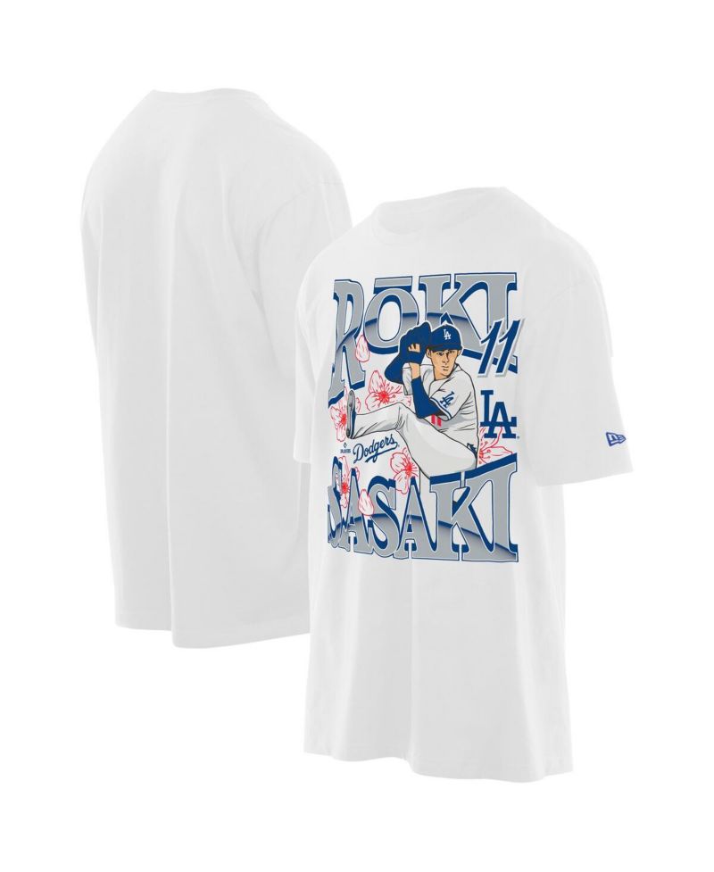 Men's Roki Sasaki White Los Angeles Dodgers Player T-Shirt
