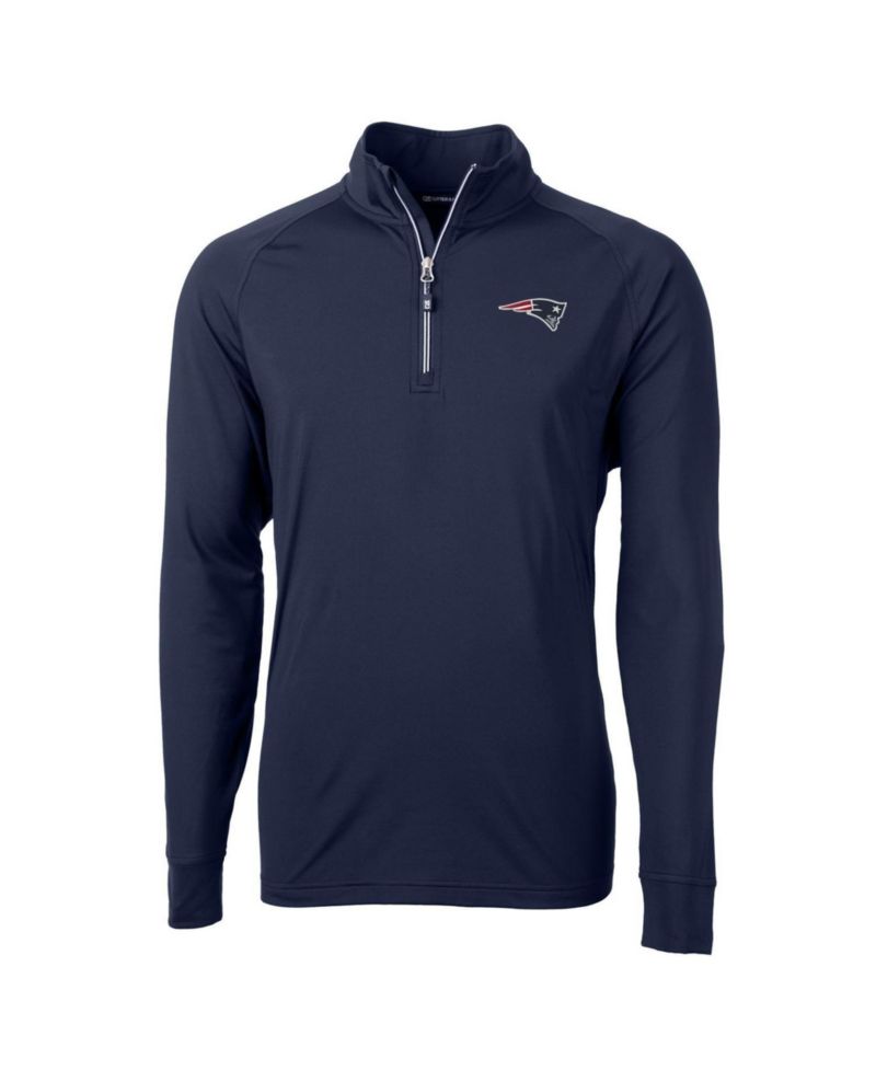Men's New England Patriots Mock-Neck Lightweight Quarter-Zip Pullover Jacket