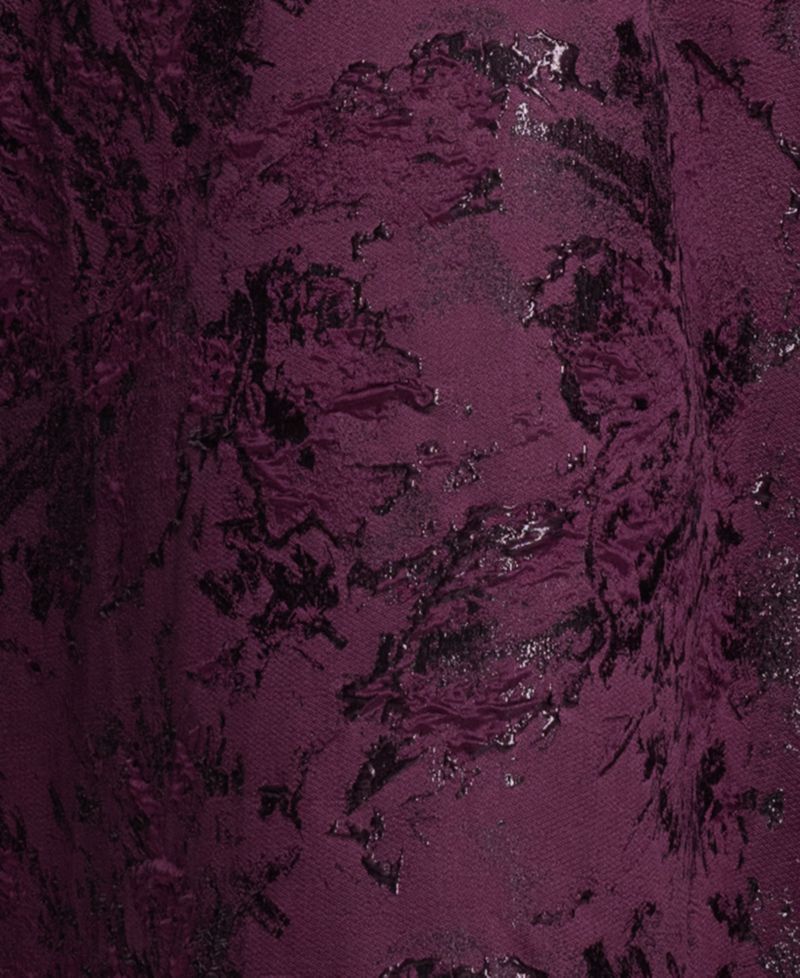 Petite Off-The-Shoulder Brocade Print Ball Gown