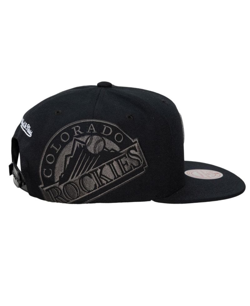 Men's and Women's Black Colorado Rockies Side Logo Snapback Hat