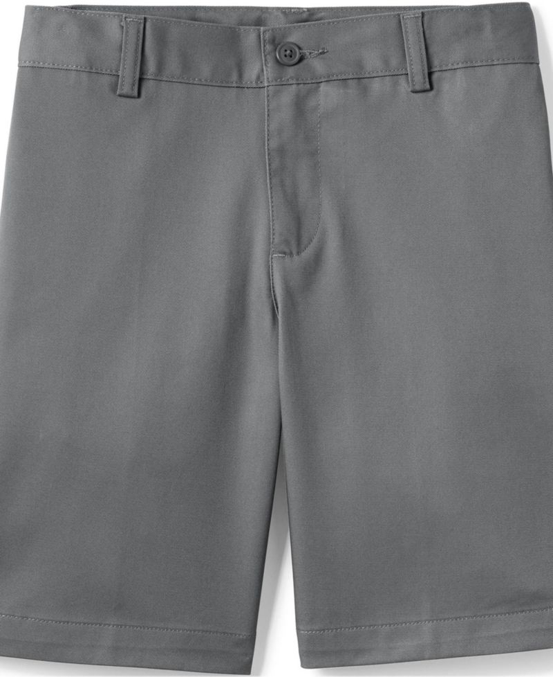 Men's School Uniform Boys Plain Front Blend Chino Shorts