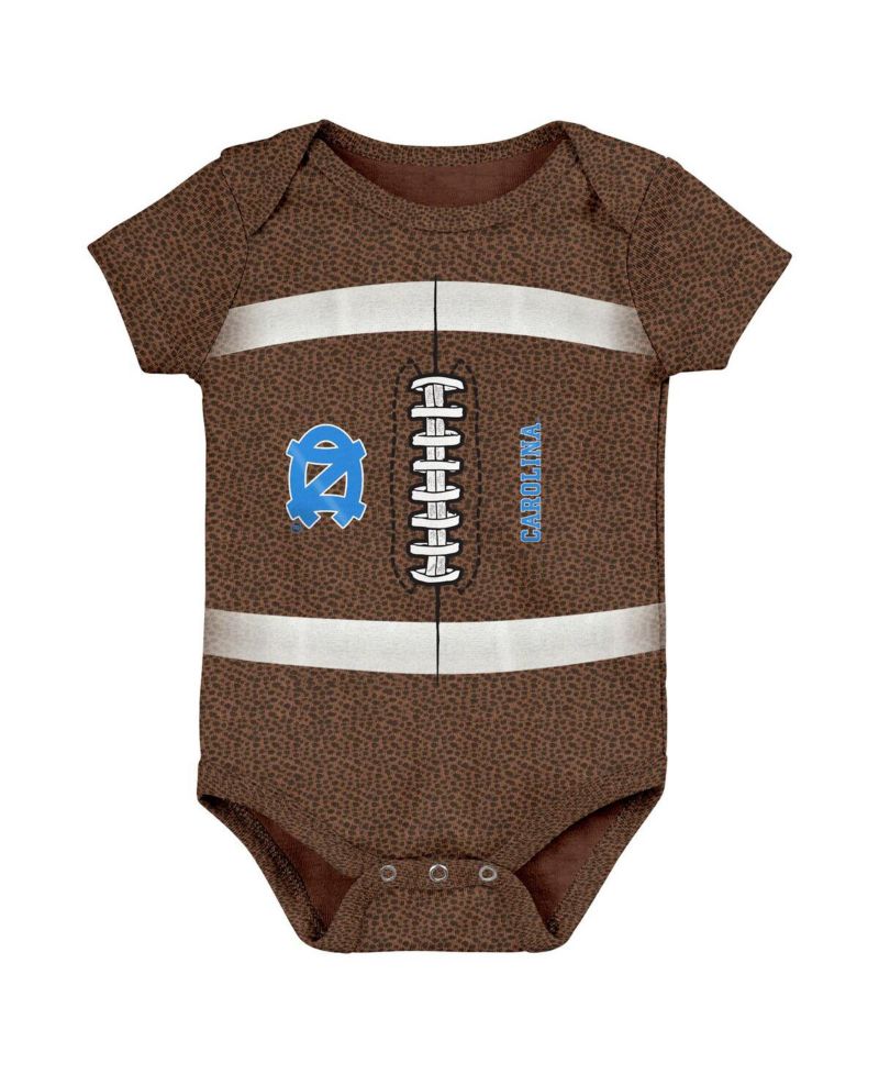 Baby Boys and Girls Brown North Carolina Tar Heels Catch Me Football Bodysuit