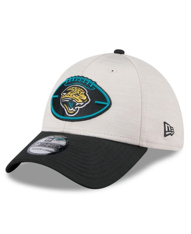Men's Stone/Teal Jacksonville Jaguars 2024 Sideline Historic 39THIRTY Flex Hat