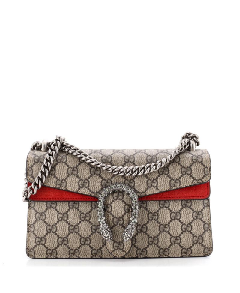 Small Dionysus Bag GG Coated Canvas with Crystal Embellished Metal