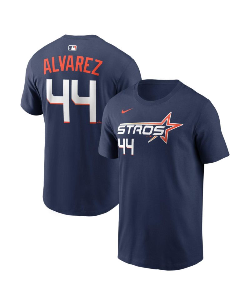 Men's Yordan Alvarez Navy Houston Astros City Connect Name Number T-Shirt