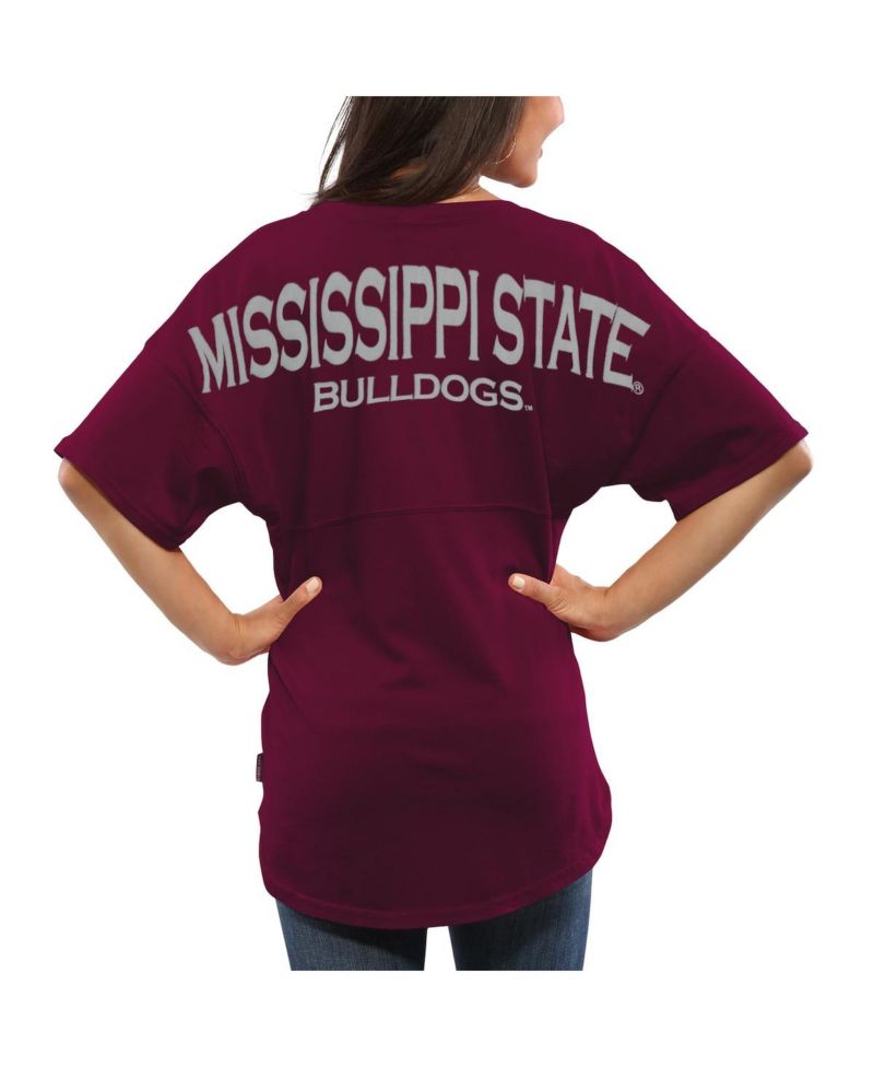Women's Maroon Mississippi State Bulldogs Oversized T-shirt