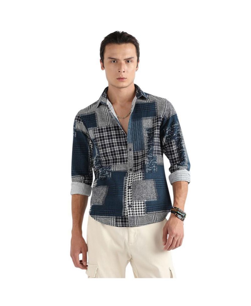 Men's Herringbone Block Shirt