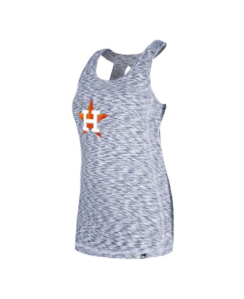 Women's Navy Houston Astros Space Dye Keyhole Back Tank Top