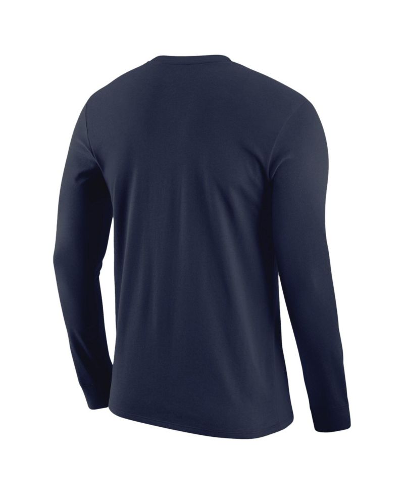 Men's Navy UTSA Roadrunners Diagonal Logo Long Sleeve T-Shirt