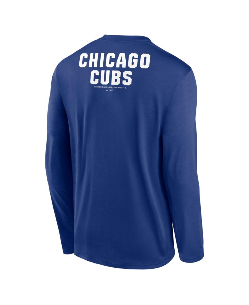 Men's Royal Chicago Cubs 2-Hit Legend Dri-FIT Long Sleeve T-Shirt