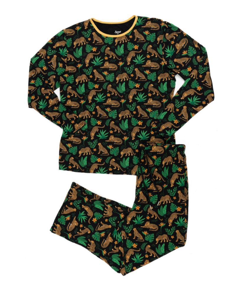 Men's Matching Family Two-Piece Cooling Bamboo Viscose Long Sleeve Pajamas