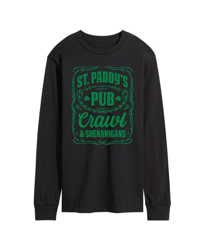Men's Instant Message St. Paddy's Pub Crawl Long-Sleeve Graphic T-Shirt