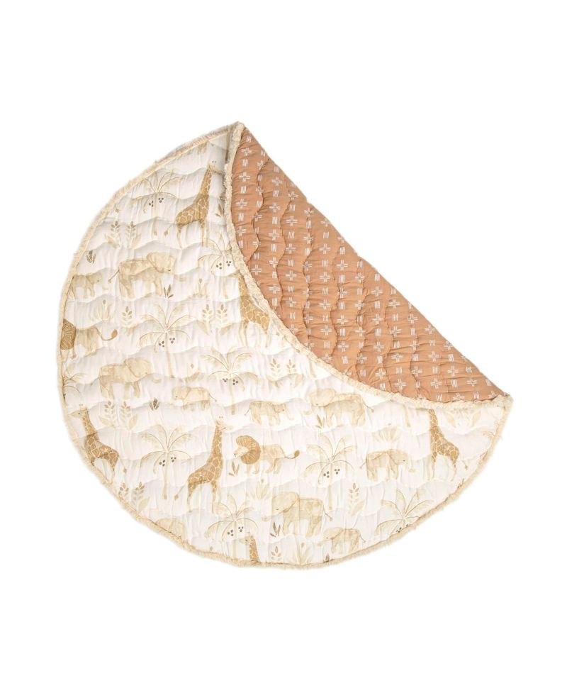 Baby Boys or Baby Girls Kendi Quilted Playmat Safari