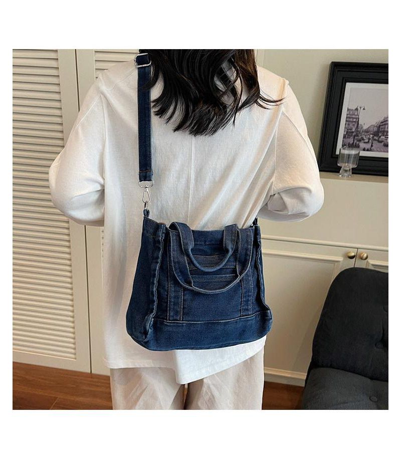 Women's Rework Tote Bag Crossbody Shoulder Bag Washed Mini Satchel Top Handle Everyday Casual Handbag