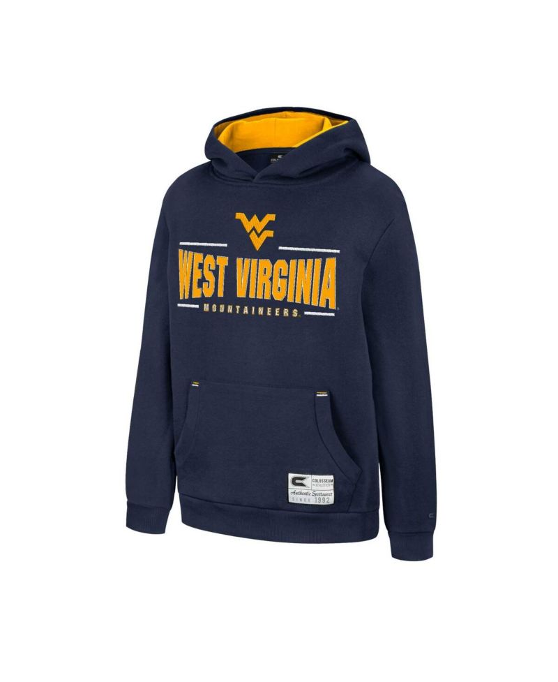 Big Boys Navy West Virginia Mountaineers Lead Guitarists Pullover Hoodie
