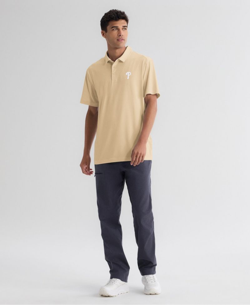Men's Khaki Philadelphia Phillies Clutch Polo Shirt