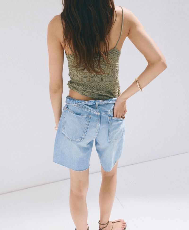 Women's Buttons Open-Knit Top