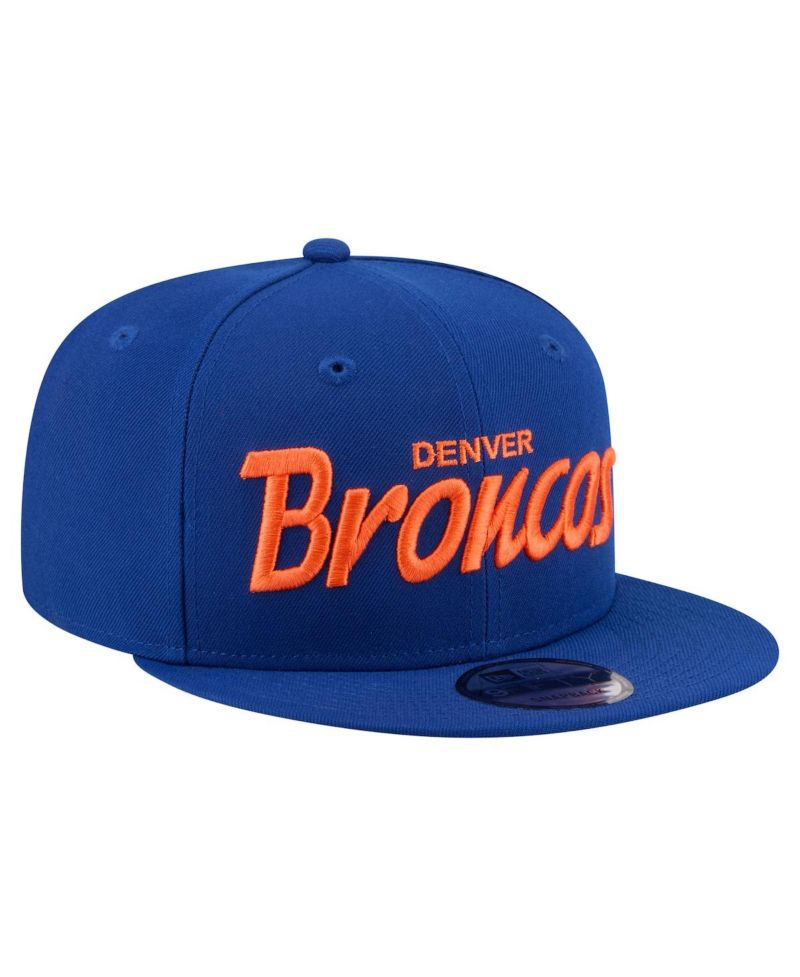 Men's Royal Denver Broncos Core Team Script 9FIFTY Snapback Hat