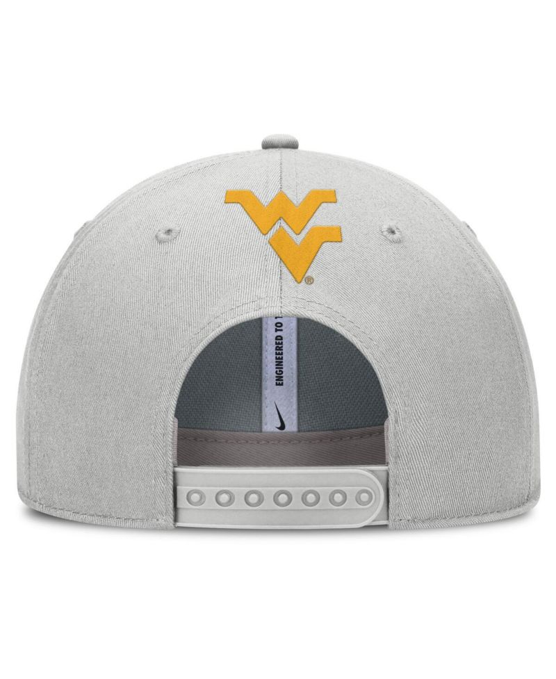 Men's Gray West Virginia Mountaineers 2025 Sideline Dust Pinched Rise Adjustable Hat