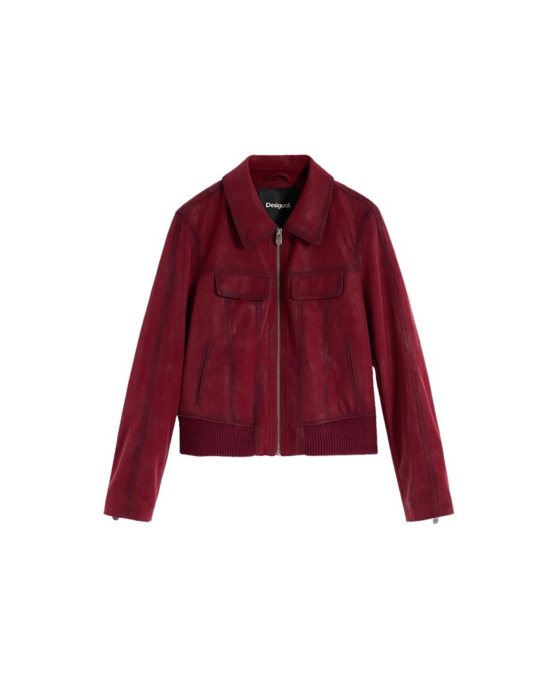 Women's Polyurethane Bomber Jacket