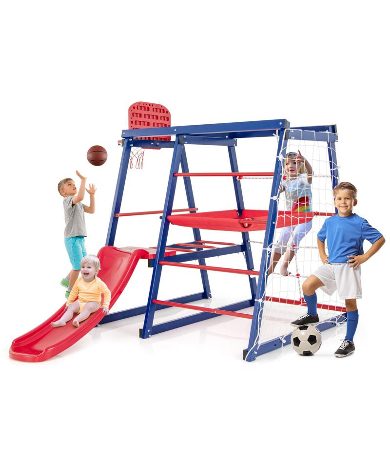 Ages 3+ 7-in-1 Metal Climbing Playset
