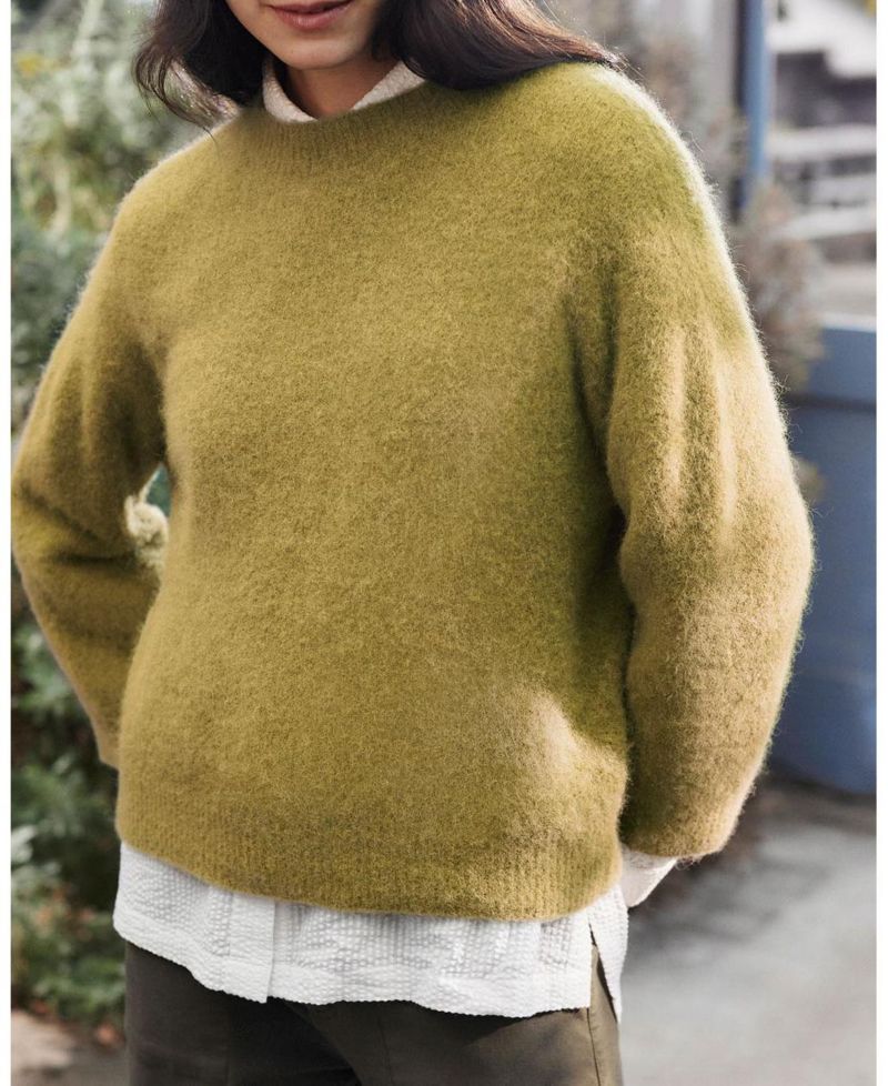 Women's Crew Neck Alpaca Sweater