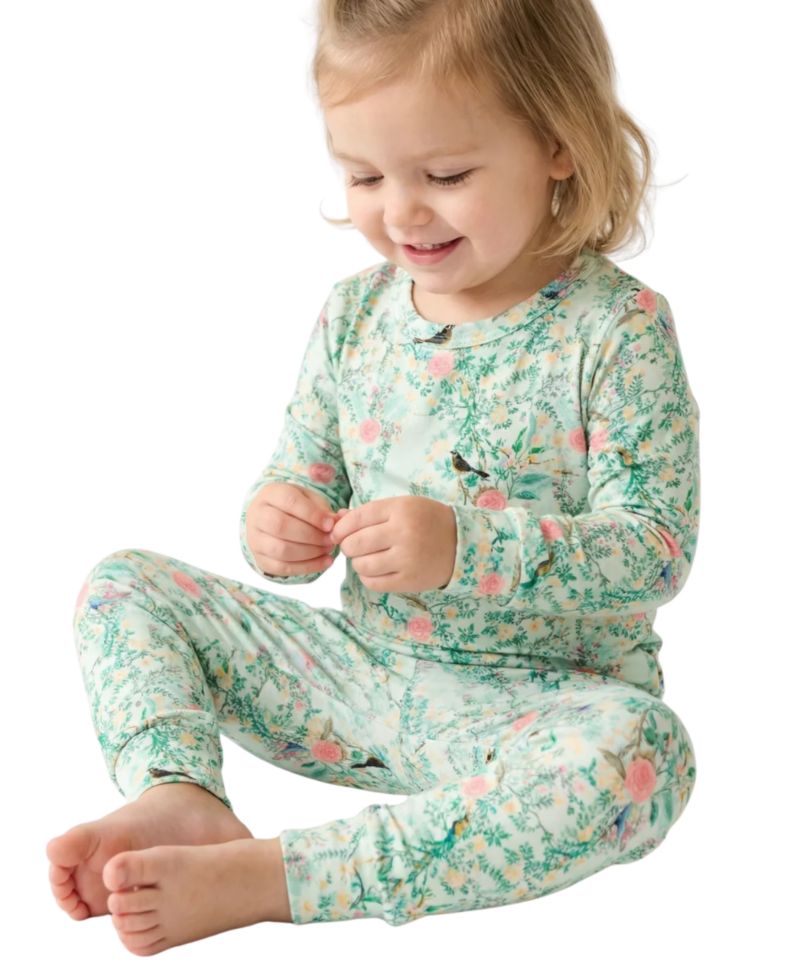 Baby Girls Sage Blossom Pajama Set