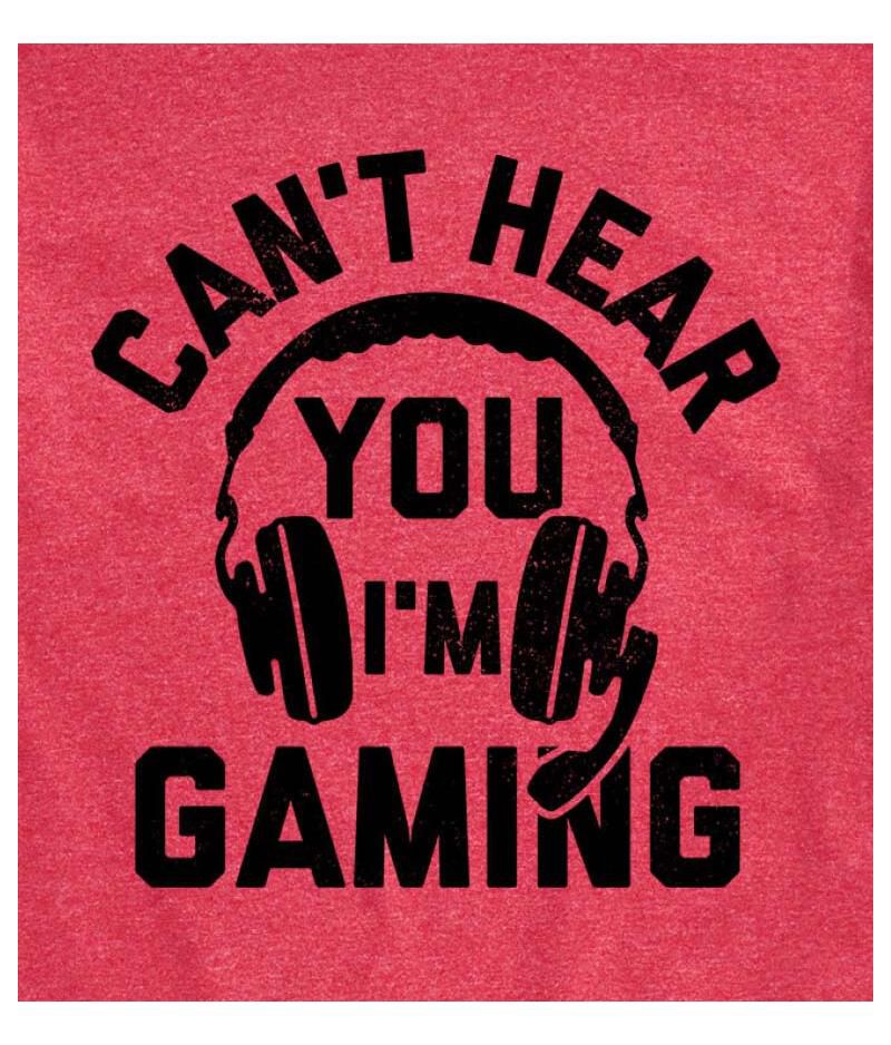 Hybrid Apparel Can't Hear You Gaming Men's Short Sleeve Tee