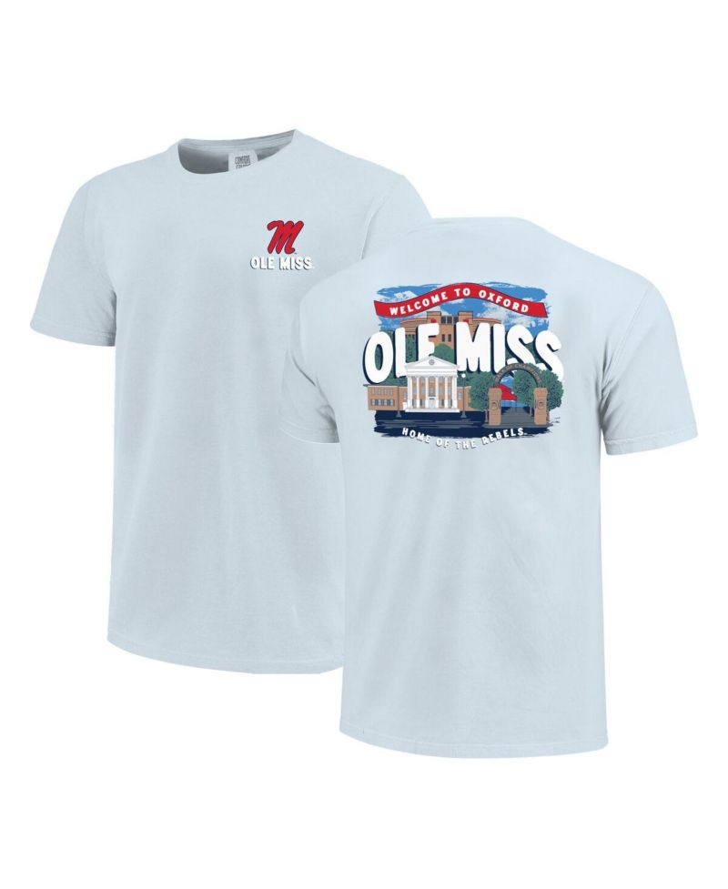 Big Boys and Girls Light Blue Ole Miss Rebels Local Campus Scene T-Shirt