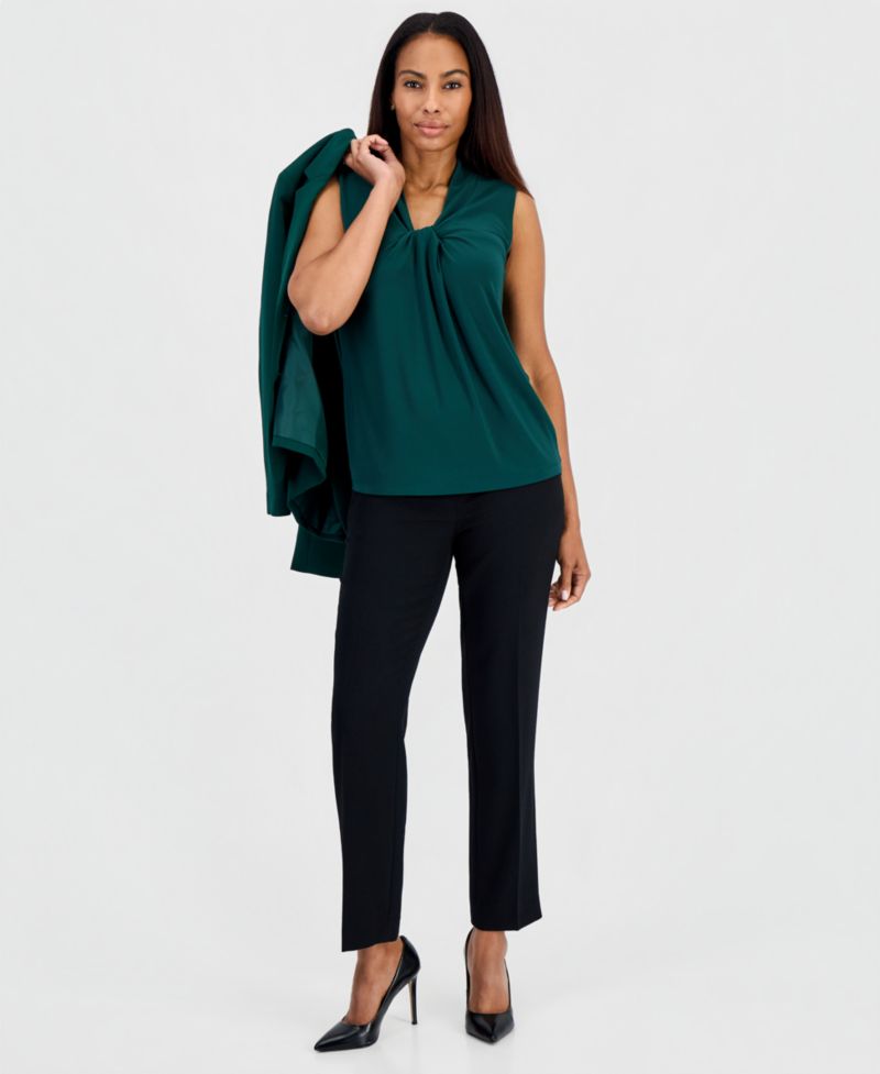 Women's Sleeveless Knot Neck Blouse