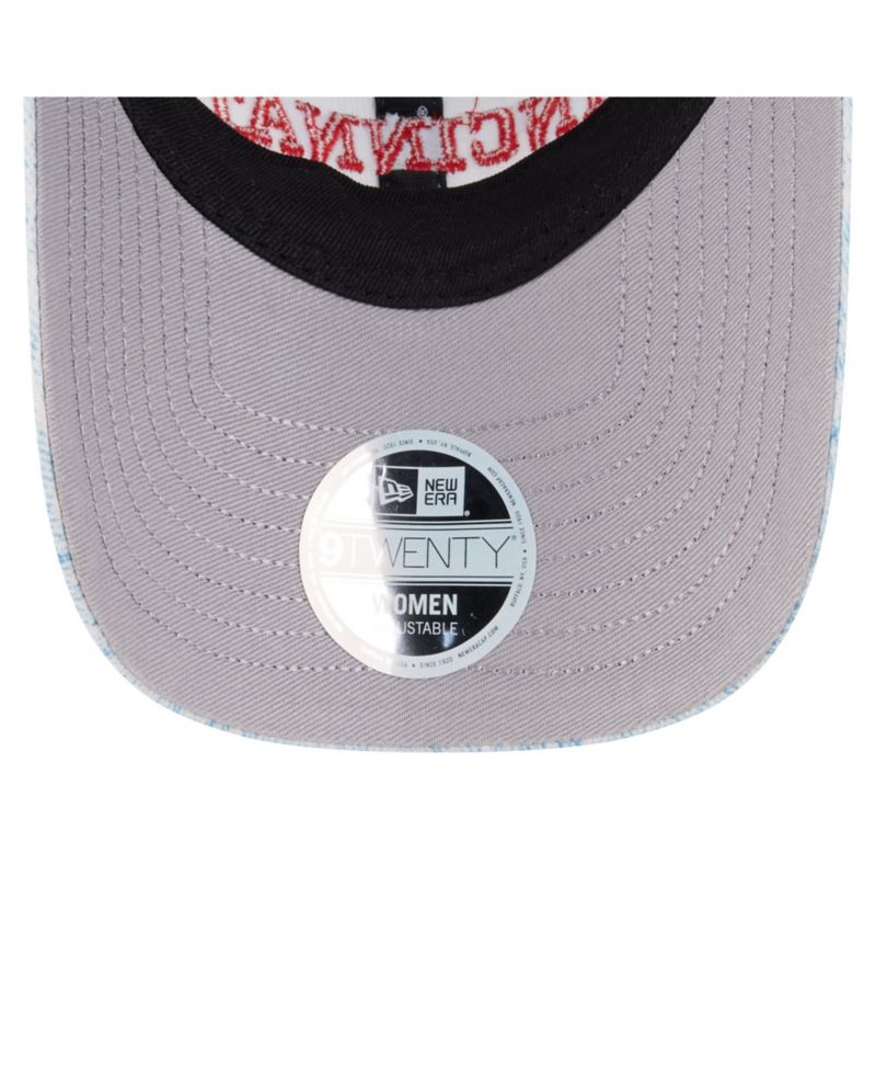 Women's Light Blue Cincinnati Reds Daisy All Over 9TWENTY Adjustable Hat