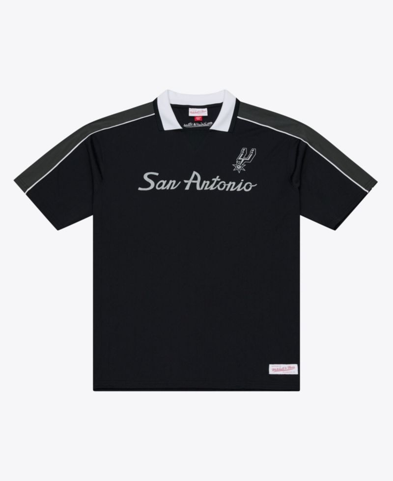 Men's Black San Antonio Spurs Polo Jersey