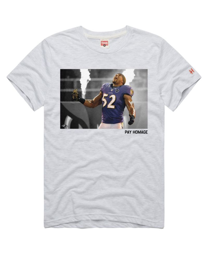 Men's and Women's Ray Lewis Baltimore Ravens Tri-Blend Crew Neck T-Shirt