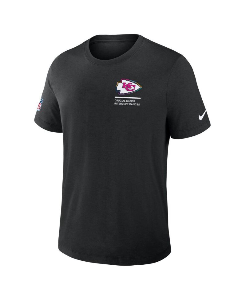 Men's Black Kansas City Chiefs Tall 2025 NFL Crucial Catch Tri-Blend Dri-FIT T-Shirt