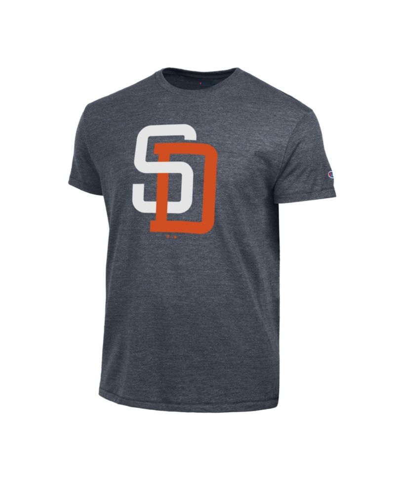 Men's Navy San Diego Padres Cooperstown Logo Tri-Blend T-Shirt