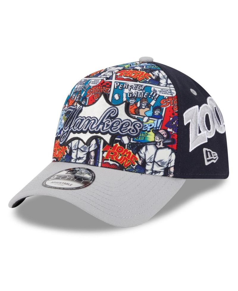 Men's Navy/Gray New York Yankees 2025 MLB Diamond Hero Edition A-Frame 9FORTY Adjustable Hat
