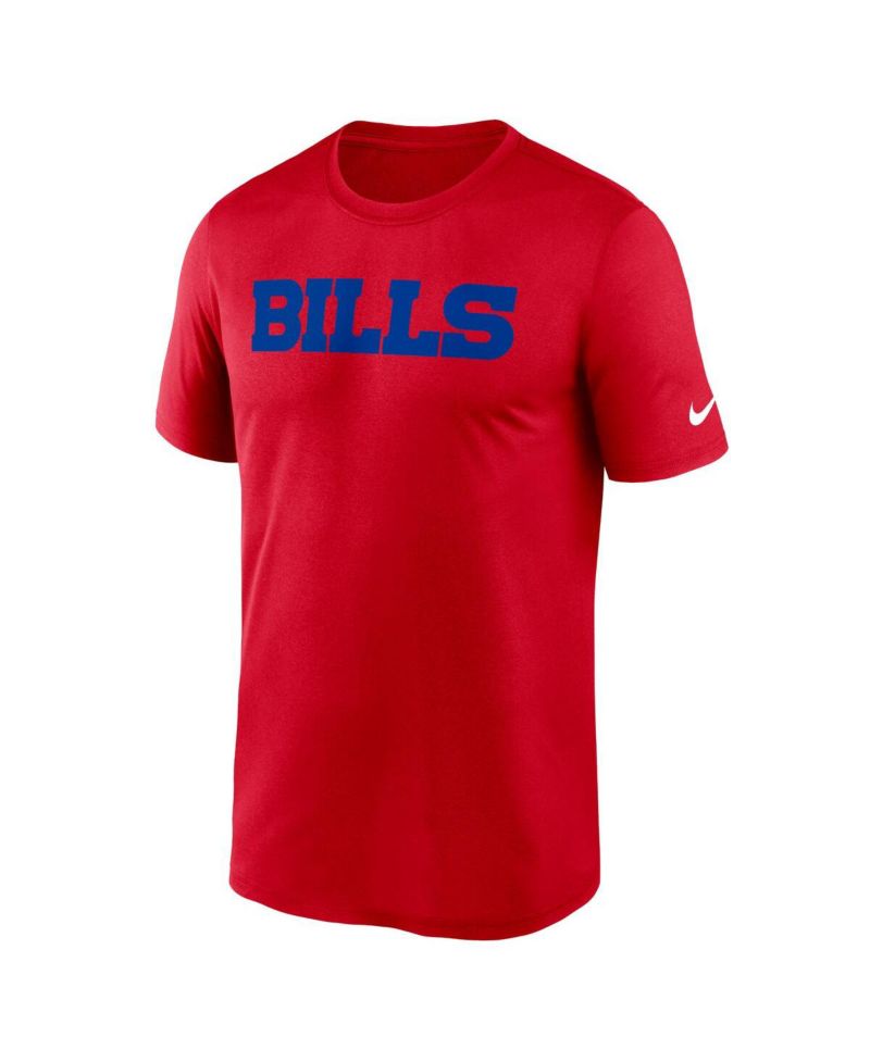 Men's Red Buffalo Bills Primetime Legend Wordmark Performance T-Shirt