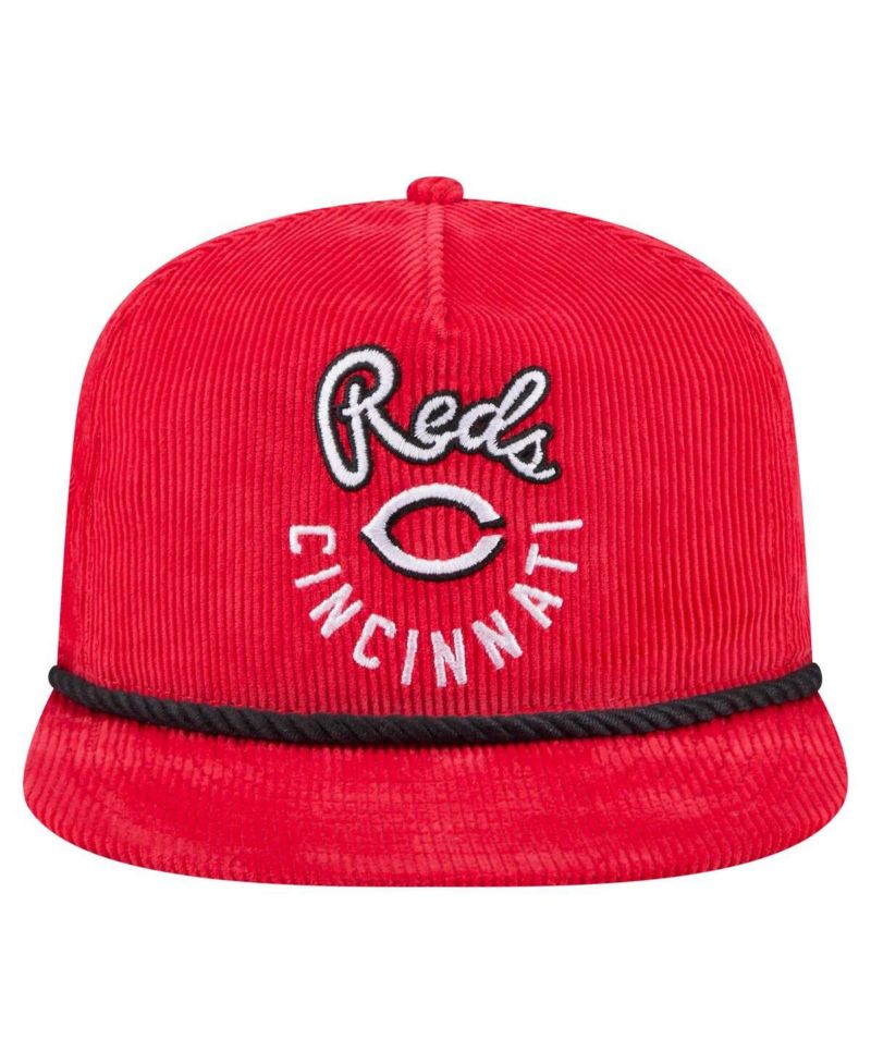 Men's Red Cincinnati Reds Full Circle Corduroy Golfer Adjustable Hat