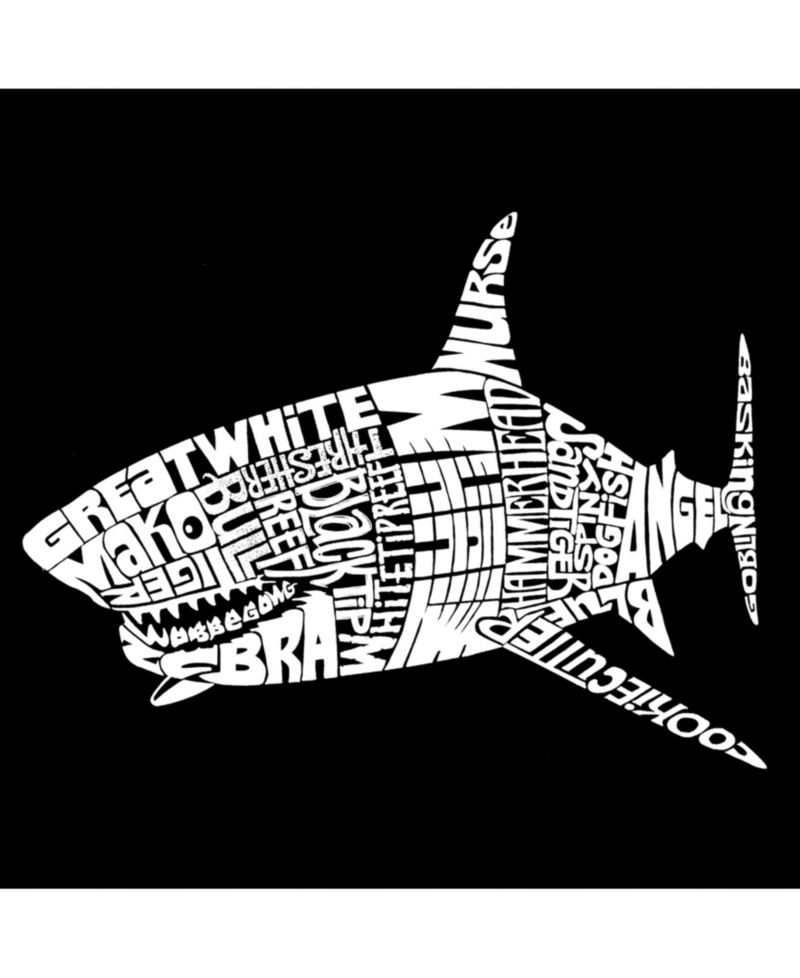 Mens Word Art T-Shirt - Shark Species