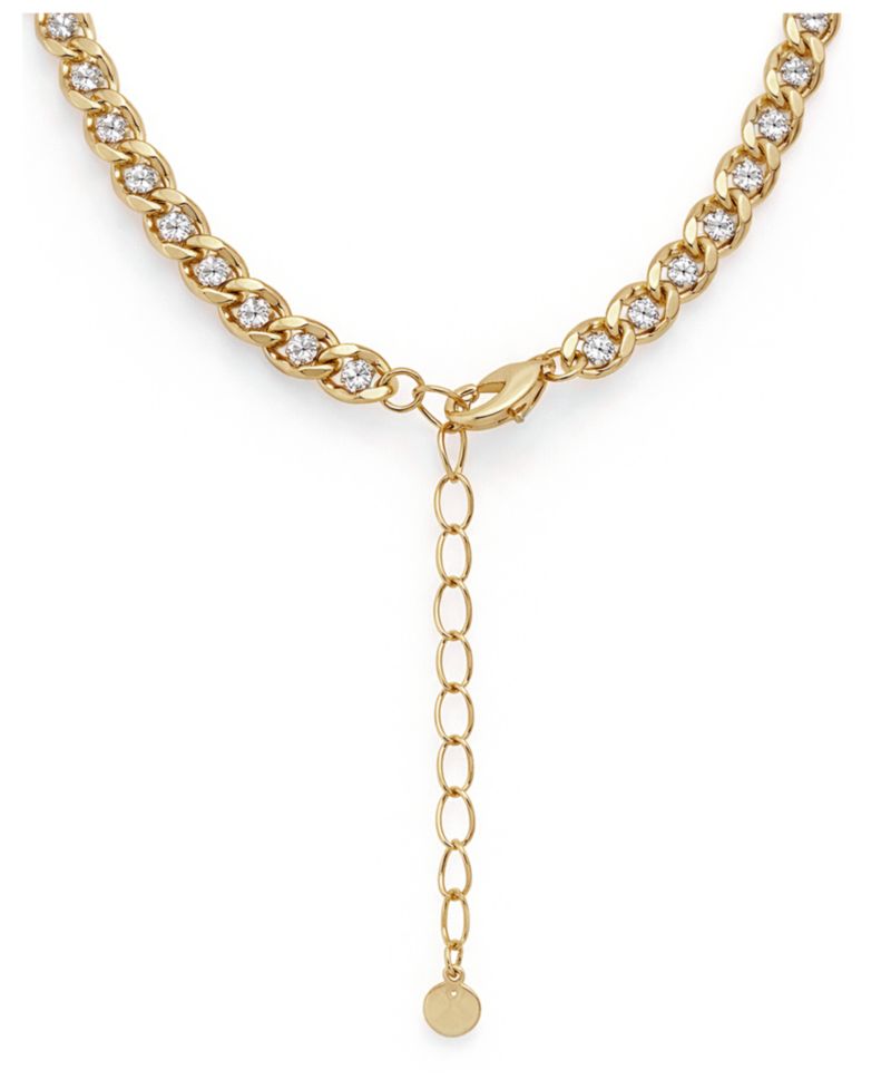 Clear Cubic Zirconia Cuban Chain Necklace
