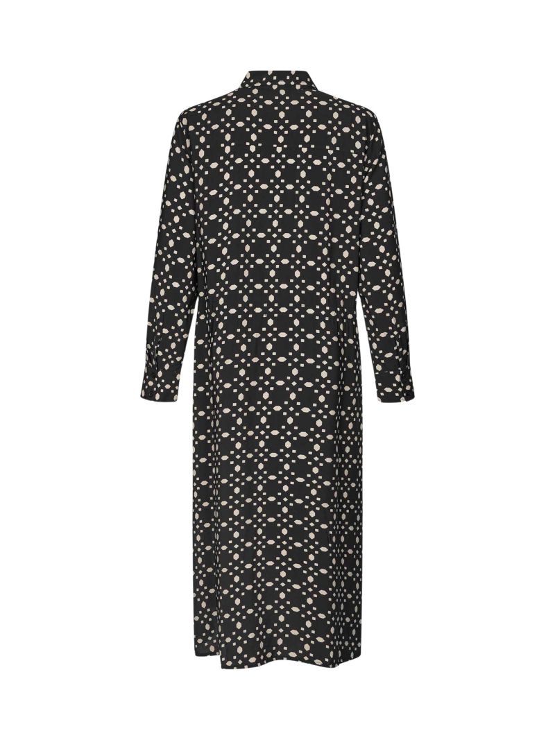 Women's MaNovany Long Sleeve Shirt Midi Dress