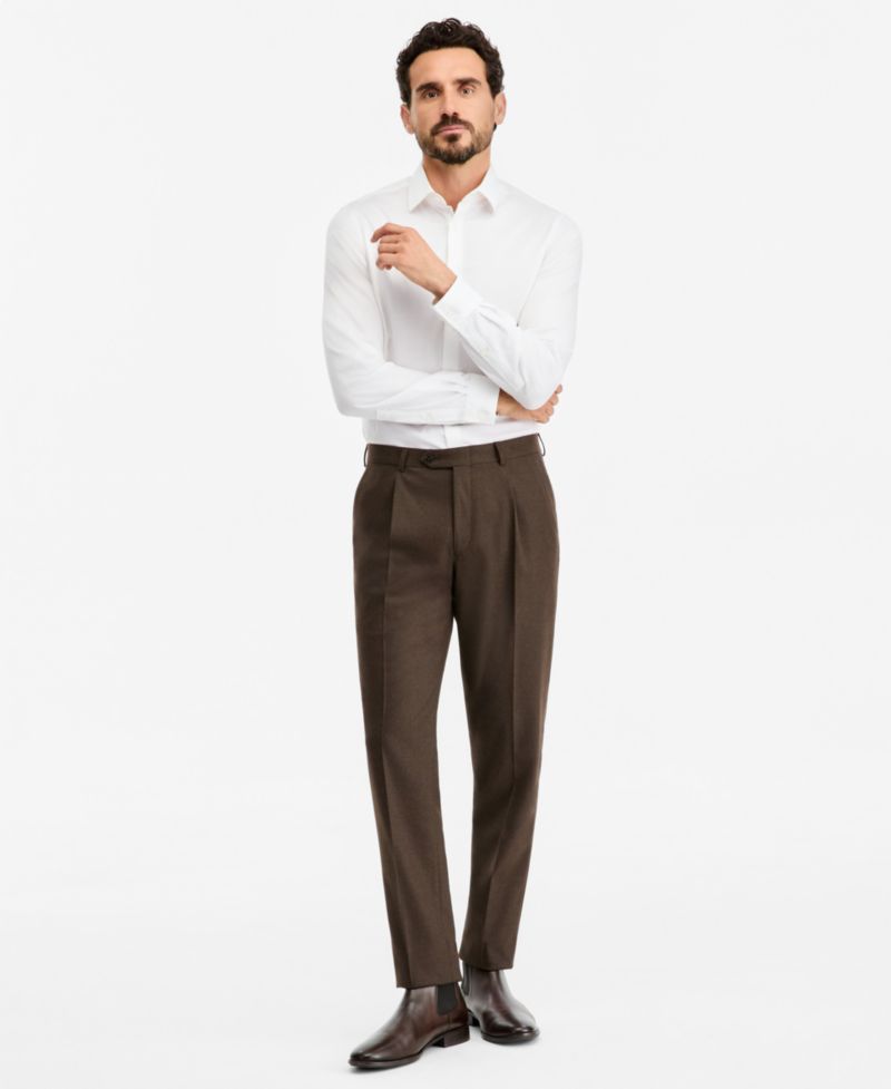 Men's Classic-Fit Flannel Solid Pants
