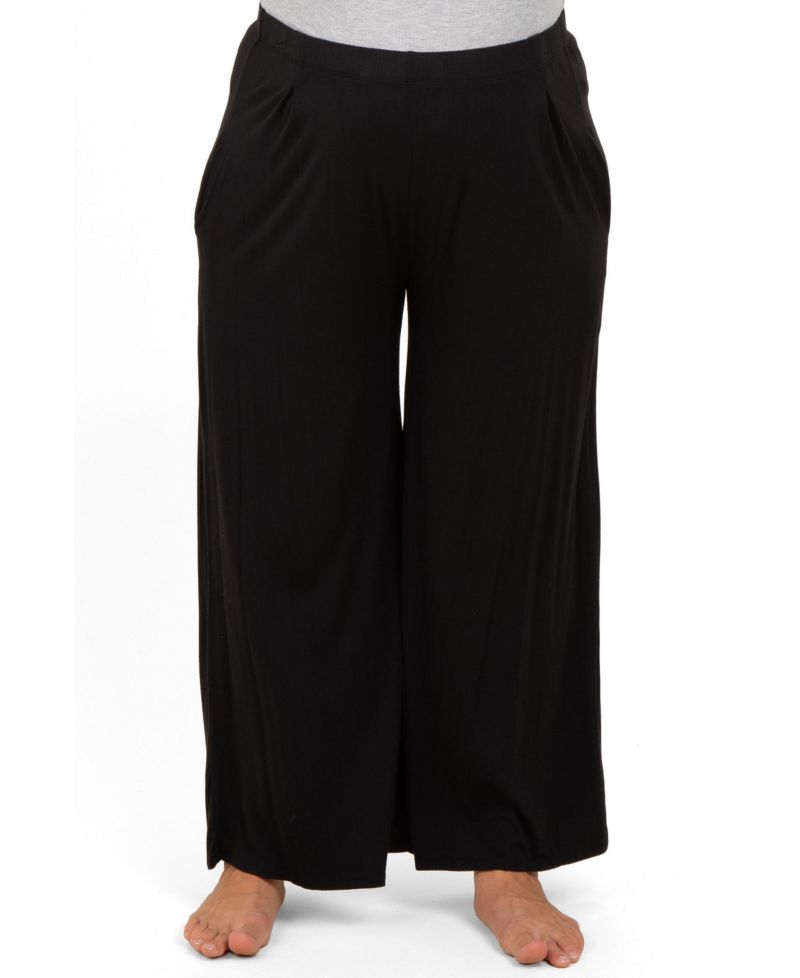 Plus Size Wide Leg Ankle Lounge Pants