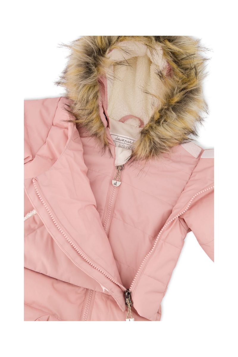 Baby Girl Snug One Piece Snowsuit Adapted for Car Seats Pale Dusty