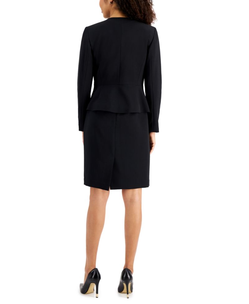 Collarless 2 Piece Dress Suit