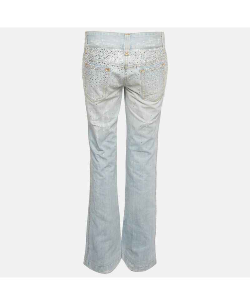 Women's Mid-Rise Rhinestone Boot-Cut Jeans