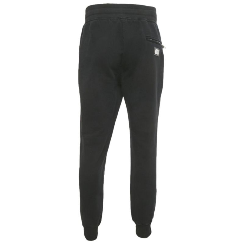 Men's Black Cotton Knit Jogger Pants